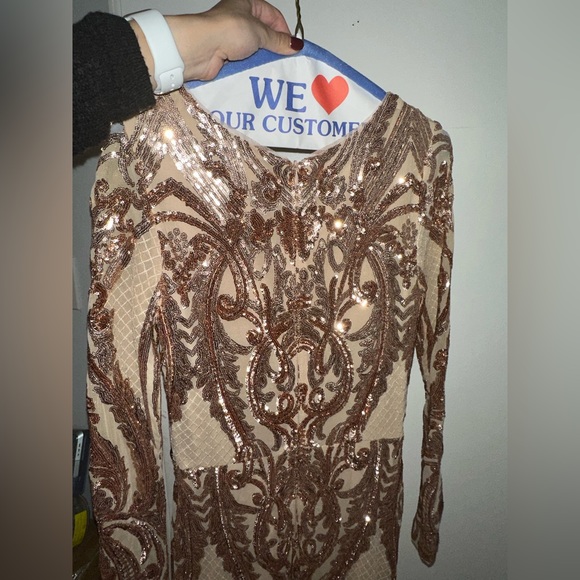 Betsy & Adam Sequin Gown - Picture 5 of 8